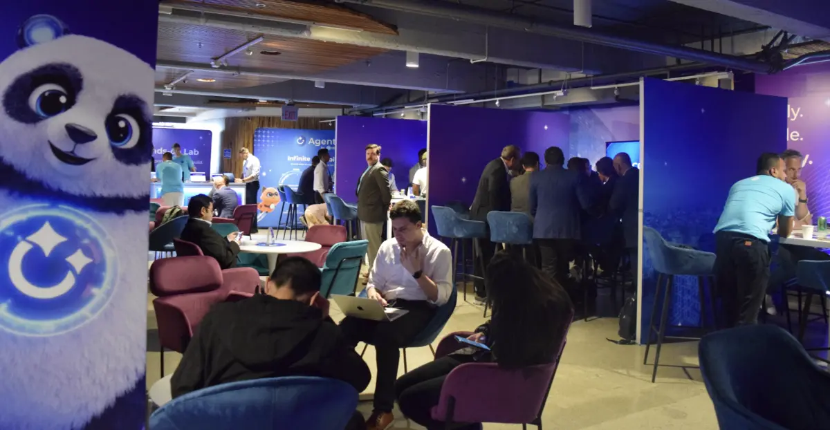 Attendees in the Community Hub at Copado Dreamforce HQ