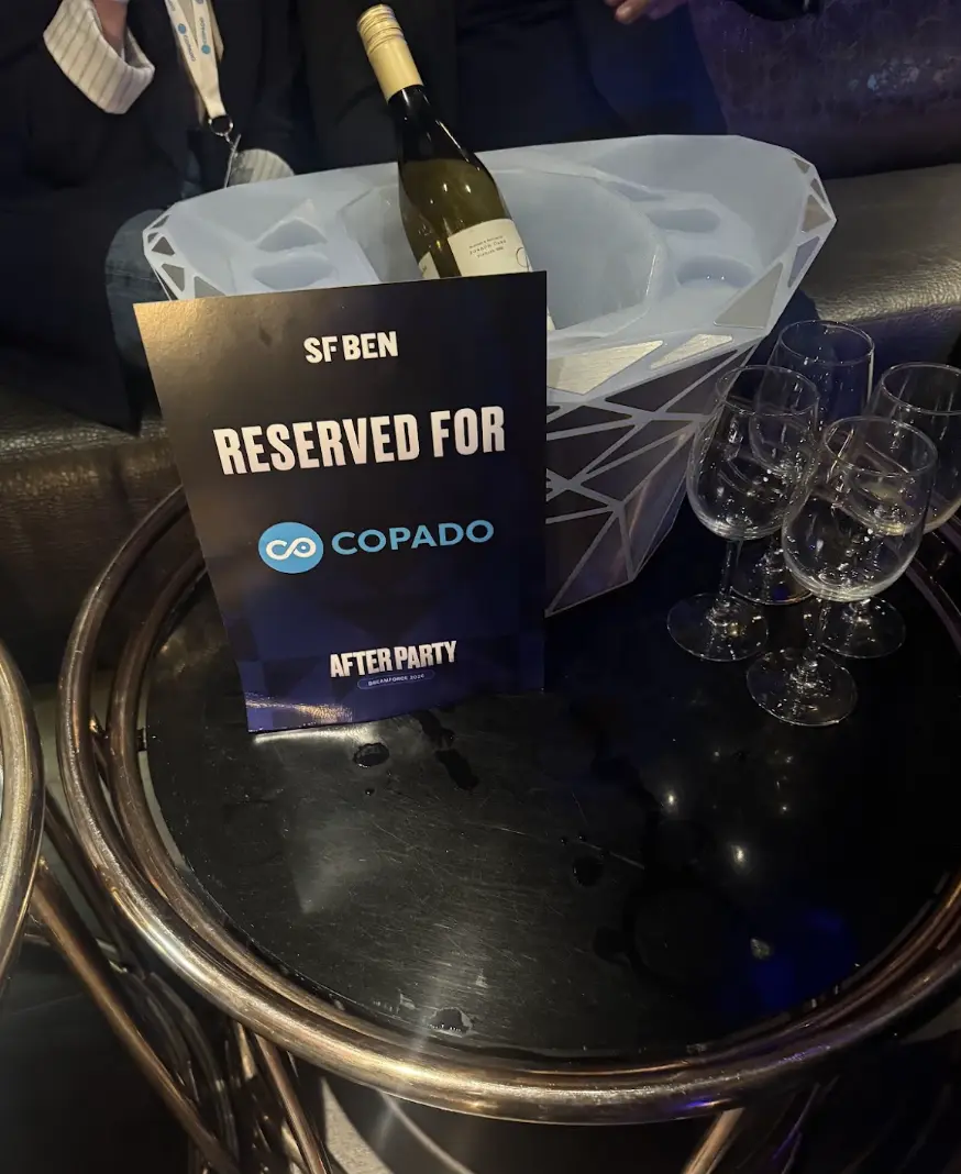 Table reserved for Copado at the SF Ben After Party