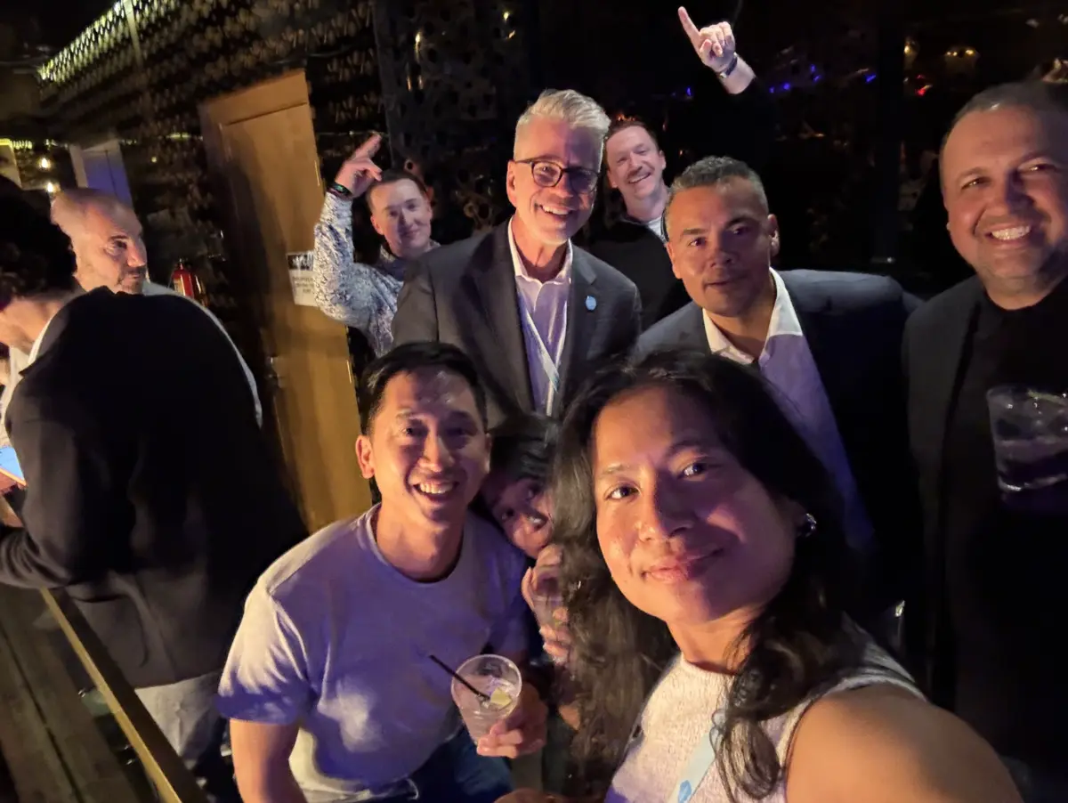 Copado team selfie at the after party